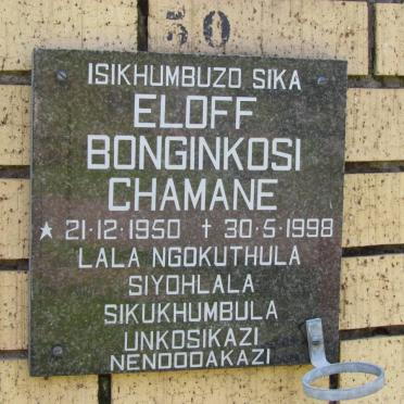 CHAMANE Eloff Bonginkosi 1950-1998