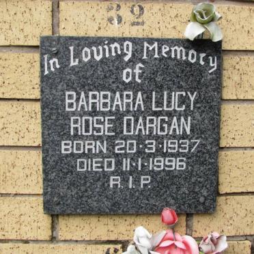 DARGAN Barbara Lucy Rose 1937-1996