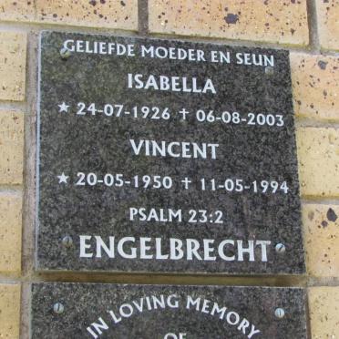 ENGELBRECHT Vincent 1950-1994 &amp; Isabella 1926-2003