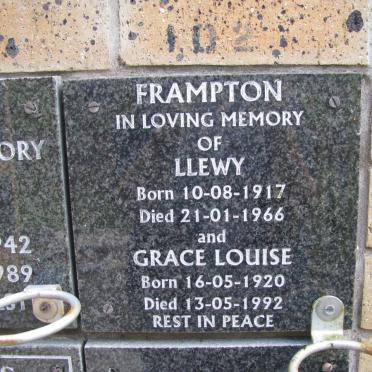 FRAMPTON Llewy 1917-1066 &amp; Grace Louise 1920-1992