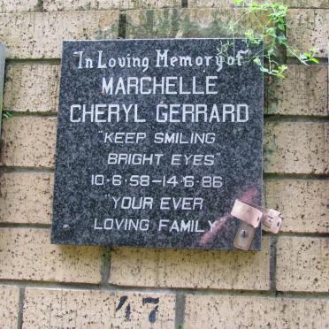 GERRARD Marchelle Cheryl 1958-1986