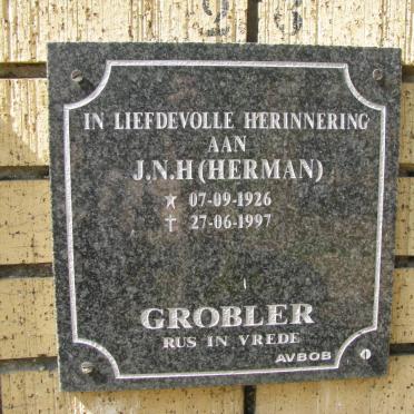 GROBLER J,N,H. 1926-1997