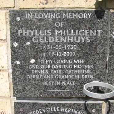 GELDENHUYS Phyllis Millicent 1930-2000
