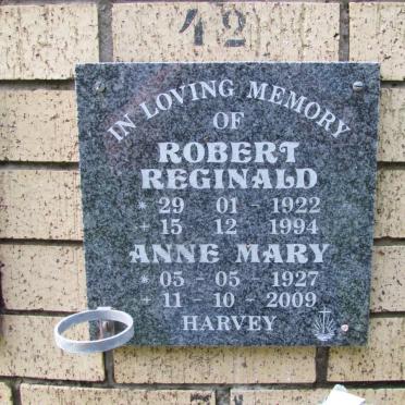 HARVEY Robert Reginald 1922-1994 &amp; Anne Mary 1927-2009