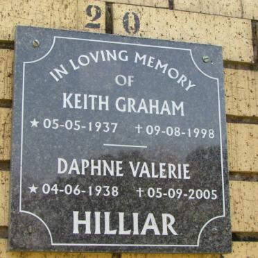 HILLIAR Keith Graham 1937-1998 &amp; Daphne Valerie 1938-2005
