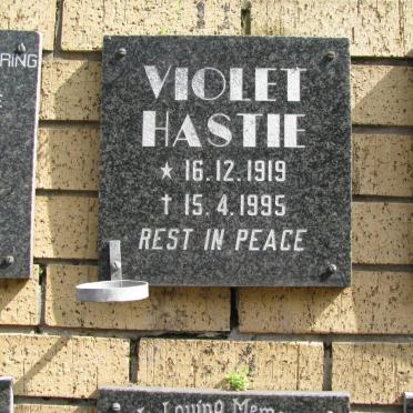 HASTIE Violet 1919-1995