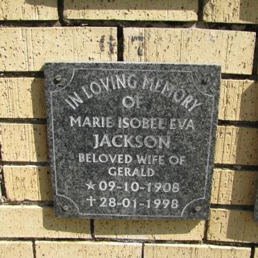 JACKSON Marie Isobel Eva 1908-1998