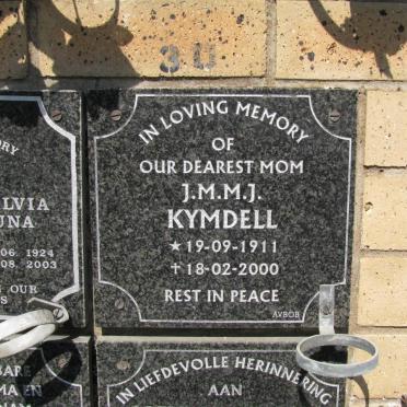 KYMDELL J.M.M.J. 1911-2000