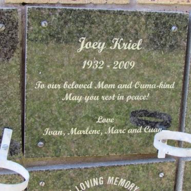 KRIEL Joey 1932-2009