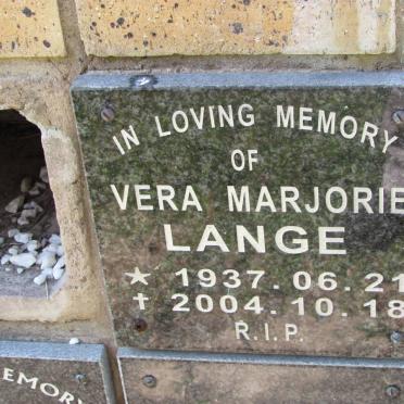 LANGE Vera Marjorie 1937-2004