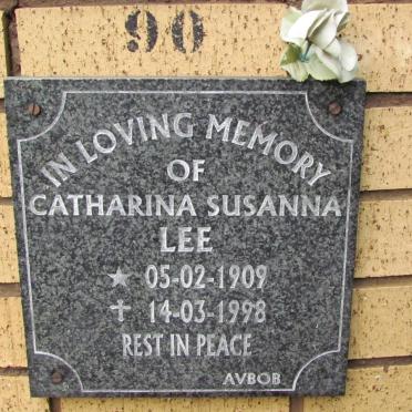 LEE Catharina Susanna 1909-1998