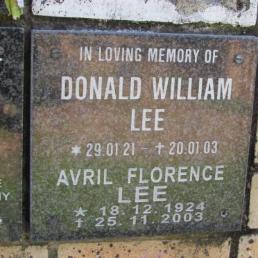 LEE Donald William 1921-2003