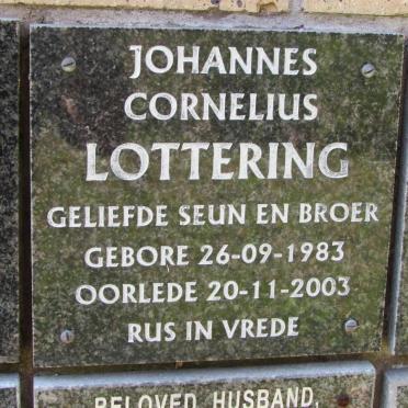 LOTTERING Johannes Cornelius 1983-2003