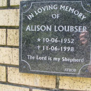 LOUBSER Alison 1952-1998