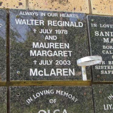 McLAREN Walter Reginald -1978 &amp; Maureen Margaret -2003
