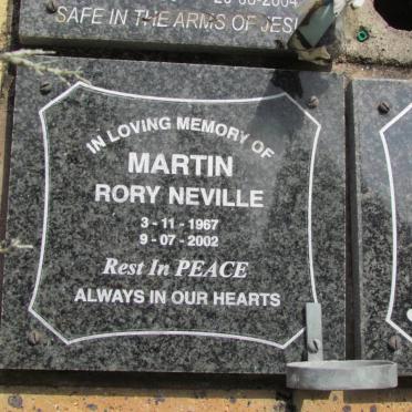 MARTIN Rory Neville 1967-2002