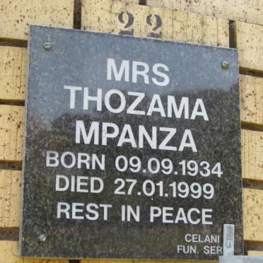 MPANZA Thozama 1934-1999