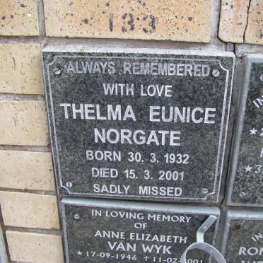 NORGATE Thelma Eunice 1932-2001