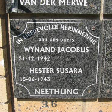 NEETHLING Wynand Jacobus 1942- &amp; Hester Susara 1943-