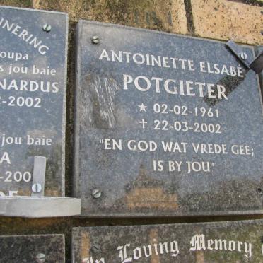POTGIETER Antoinette Elsabe 1961-2002
