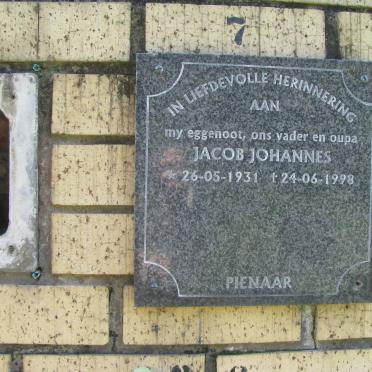PIENAAR Jacob Johannes 1931-1998