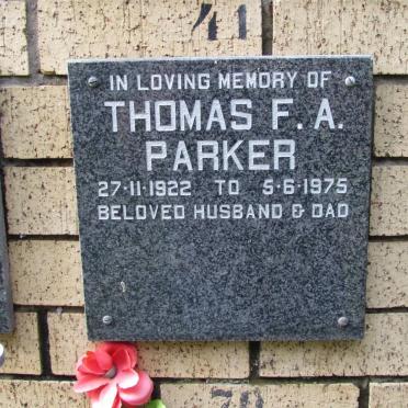 PARKER Thomas F.A. 1922-1975