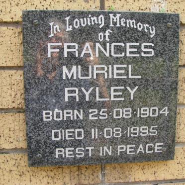 RYLEY Frances Muriel 1904-1995
