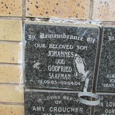 SAAYMAN Johannes Godfried 1983-2004