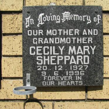 SHEPPARD Cecily Mary 1927-1996