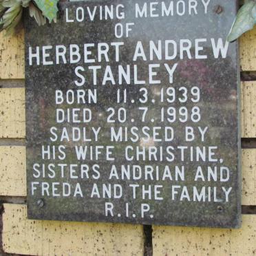 STANLEY Herbert Andrew 1939-1998