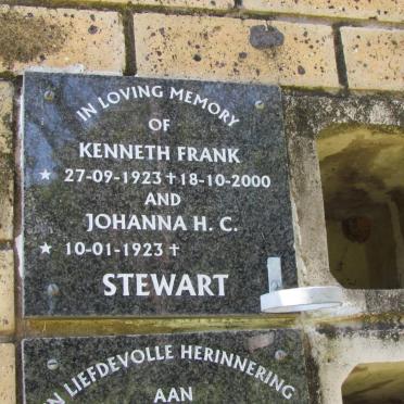 STEWART Kenneth Frank 1923-2000 &amp; Johanna H.C. 1923-