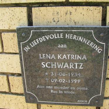 SCHWARTZ Lena Katrina 1934-1999