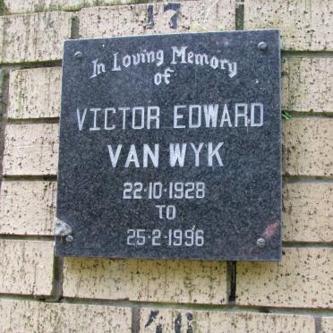 WYK Victor Edward, van 1928-1996