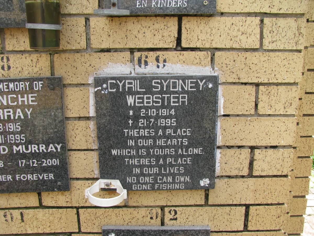 WEBSTER Cyril Sydney 1914-1995