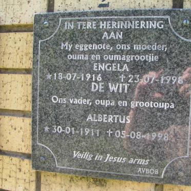 WIT Albertus, de 1911-1998 &amp; Engela 1916-1998