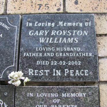 WILLIAMS Gary Royston -2002