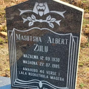 ZULU Masotsha Albert 1930-1985