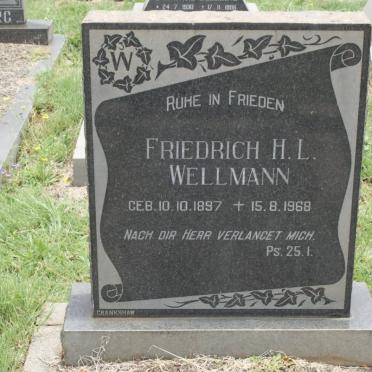 WELLMANN Friedrich H.L. 1897-1968