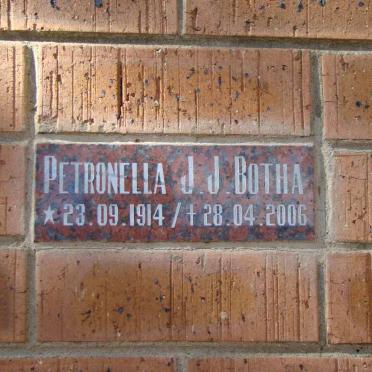 BOTHA Petronella J.J. 1914-2006