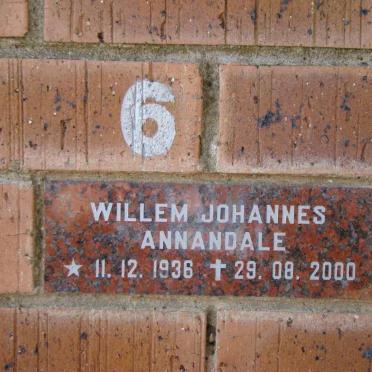 ANNANDALE Willem Johannes 1936-2000