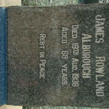ALBOROUGH James Rowland -1936