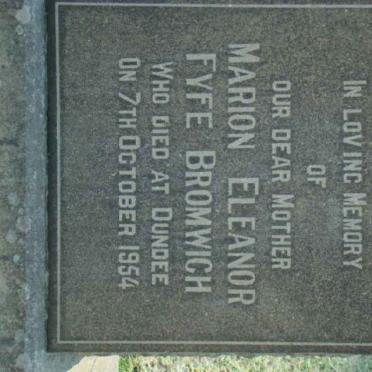 BROMWICH Marion Eleanor Fyfe -1954