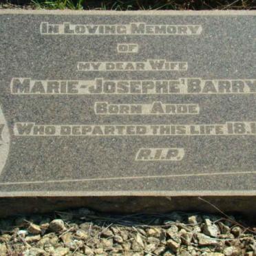 BARRY Marie-Josephene nee ARDE  -1949