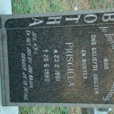 BOTHA Priscilla 1961-1980