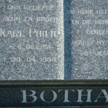 BOTHA Karl Philip 1954-1989