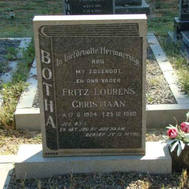BOTHA Fritz Lourens Christiaan 1924-1980