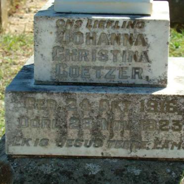COETZER Johanna Christina 1916-1923