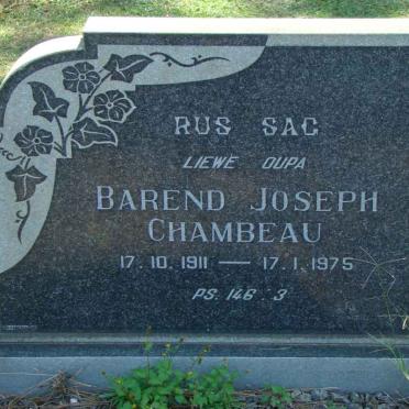 CHAMBEAU Barend Joseph 1911-1975