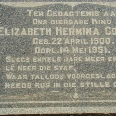 COETZER Elizabeth Hermina 1900-1951