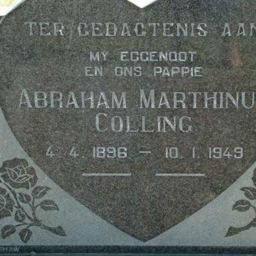 COLLING Abraham Marthinus 1896-1949